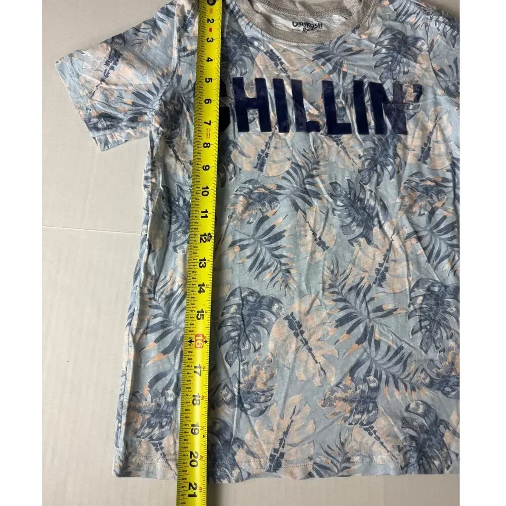 OshKosh B'gosh Boys' Chillin' Tropical Blue Tee Shirt Size 10
